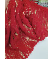 DESENLİ TOSCANA PELUŞ KUMAŞ (Kırmızı)