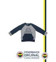 Fenerbahçe Orijinal Fb Logo Sarı-Lacivert Bebek Sweat (Gri)