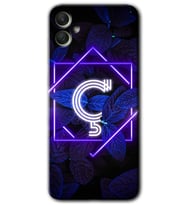 Galaxy A05 Kılıf HD Desen Baskılı Kılıf - Dark Neon Yaprak Ç Harfi