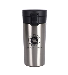 Togg T10x araç Bardaklığına Uyan 304 L Çelik Gri 500 ml Kahve El Termos Mug
