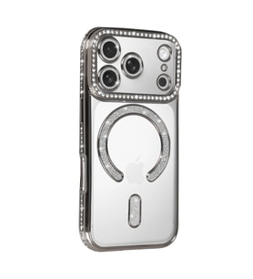 Apple İphone 17 Pro Max Joke Simli Magneticsafe Kılıf - Gümüş