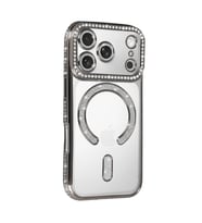 Apple İphone 17 Pro Max Joke Simli Magneticsafe Kılıf - Gümüş