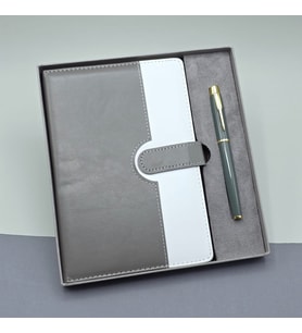 Kutulu Deri Defter Roller Kalem Set
