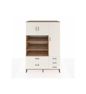 Kronos Dolap 9 Raflı 5 Çekmeceli 3 Kapaklı 132x59x195 Çam-Aytaşı/Aytaşı