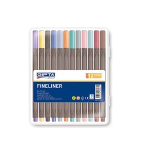 Gıpta Fineliner 0.4 MM Üçgen 12 Renk K606 (Karışık)