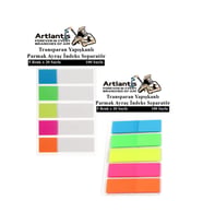 Kendinden Yapışkanlı Ayraç Postit 5 Renkli 2 Paket Yapışkanlı Not Kağıdı Transparan Parmak Ayraç İndeks Seperatör 5 Li Mini