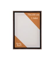 Kahverengi Çerçeveli 70x100 cm Boş Tuval Tablo