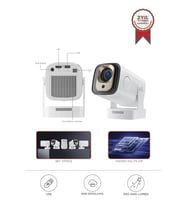 Torima  HY260 PRO Mini Beyaz Taşınabilir Sinema Projektörü Ev Sineması Android Akıllı Projeksiyon