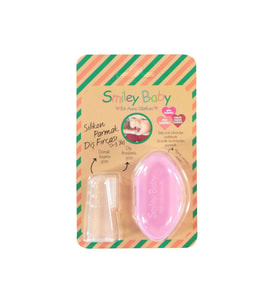 Smiley Baby 0-3 Ay Silikon Parmak Diş Fırçası - Pembe
