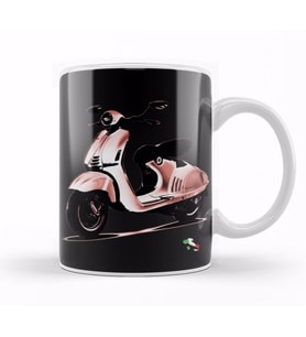 Vespa Italia flag Kupa Bardak Porselen