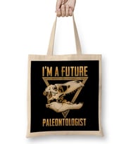 Cute I m A Future Paleontologist Dinosaur Fossil Bez Çanta Uzun Saplı
