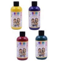 Parmak Boyası 250 Gr 4 Adet Çocuklar İçin Yıkanabilir Parrmak Boya Südor Okul Hobi Kreş Etkinlik Kırmızı Sarı Mavi Yeşil (Karışık)