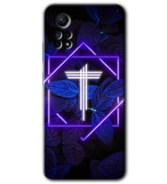 Redmi Note 12 Pro 4G Kılıf HD Desen Baskılı Kılıf - Dark Neon Yaprak T Harfi