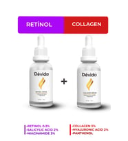 Retinol + Kolajen Serum 2 li Set Kırışıklık Alın Çizgisi Göz Çevresi ve Kaz Ayağı