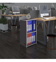 Kenzlife klasörlük raflı attila gri 70*40*30 kitaplık ofis arkalıksız