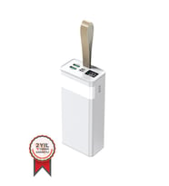 Torima TRM-1033 22.5W Hızlı Şarj Özellikli Dijital Şarj Göstergeli 30.000 Mah Powerbank Beyaz