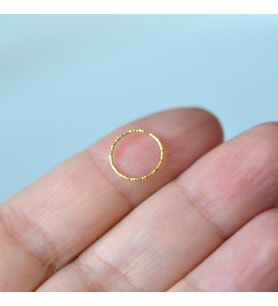 Gold Renk 925 Ayar Burgulu Gümüş Halka Hızma