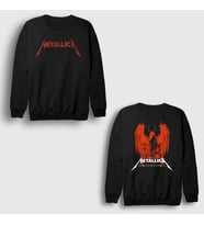Presmono Unisex Siyah Master Of Puppets V4 Metallica Sırt Baskılı Sweatshirt 523333tt