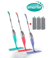 Renkli 3'lü Shiny Sprey Mop Temizlik Seti, Yedekli ve Kullanışlı