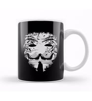 Guy Fawkes Mask Collage Kupa Bardak Porselen