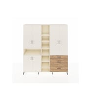 Hyperion Dolap 13 Raflı 3 Çekmeceli 6 Kapaklı 220x44x243 Aytaşı-Aytaşı/Çam