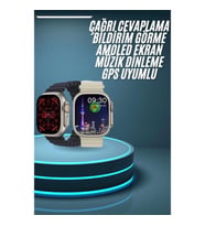 Mey İthalat® Akıllı Saat Çok Fonksiyonlu Uzun Pil Ömürlü Çağrı Cevaplayabilen Kol Saati