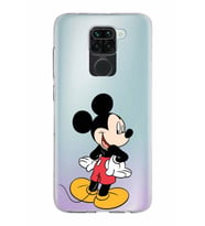 Xiaomi Redmi Note 9 Uyumlu Kapak Mickey Mouse Tasarımlı Şeffaf Silikon Kılıf