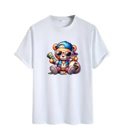 Animasyon Görselli  Unisex (Tshirt) Tişört (Beyaz)