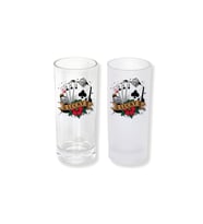 Ghostbastır Design Poker Buzlu / Buzsuz Seçenekli Rakı Bardağı – 1 Adet Şık Sunum Bardağı 006