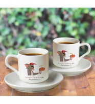 Sevgili ( Tom & Jerry ) Tasarımlı İkili Türk Kahvesi Fincanı Seti