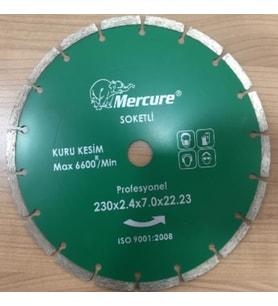 MERCURE 230*2,4*22 SOKETLİ  BETON KESME DİSKİ