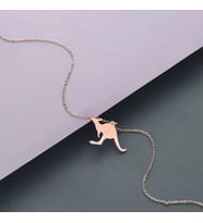 Minimal Kanguru Model Kolye 925K Gümüş (Rose)