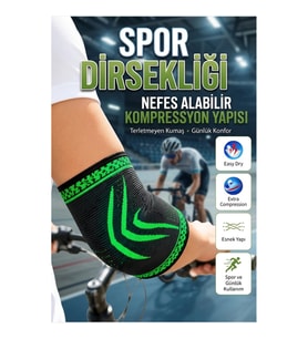 Kompresyonlu Spor Dirsekliği Nefes Alabilir Esnek Dirsek Koruyucu Destek Bandajı