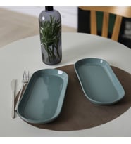 Keramika Yeşil Noyan Kayık Tabak 28 Cm 2 Adet 326