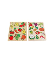 Meyveler ve Sebzeler Puzzle Ahşap Akıl ve Zeka Oyunları (Meyveler, Sebzeler)
