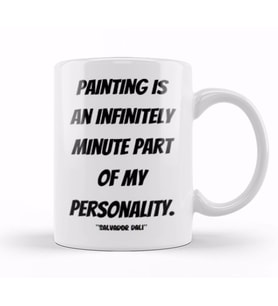 Salvador Dali Quotes Gift  Vintage Retro Rainbow Style Kupa Bardak Porselen