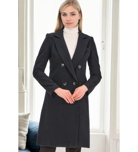 Z9672 DEWBERRY BAYAN PALTO-LACİVERT