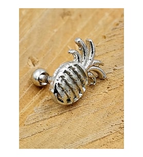 Çelik Zirkon Taşlı Piercing