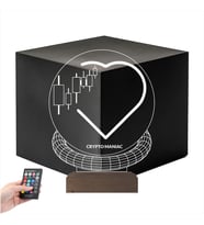Luvivia Crypto Maniac Kripto Manyağı 3D Lamba - Masa Gece Lambası