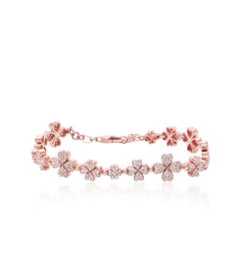 EMILIANO JEWELLERY SİLVER 925 AYAR TAŞLI ÇİÇEK BİLEKLİK