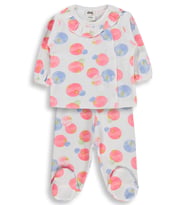 Civil Baby Suluboya Yıldız Emp Bandanalı 1-9 Ay Pijama Takımı - Ekru