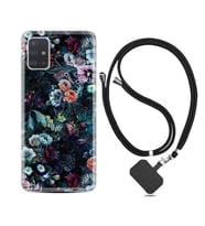 Samsung a71 A72 A73 A7 A9 2018 C7 C9 Kılıf Boyun Askılı Silikon Great Flowers 1304