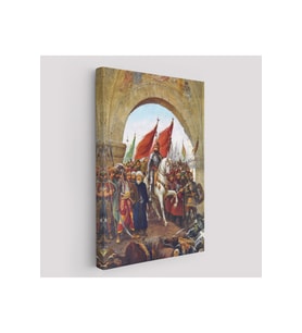 Fausto Zonaro Fatih Sultan Mehmet İstanbul'a Girerken Kanvas Tablo-5298