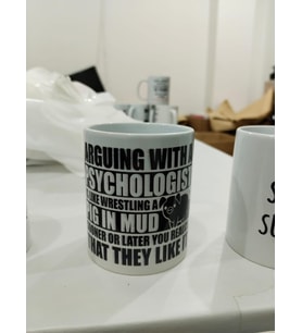 Arguing With a Psychologist Kupa - Psikolog Tartışma Komik Seramik Bardak 325ml