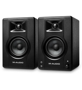 M-AUDIO BX3 - 3.5" Stüdyo Monitörleri, HD PC Hoparlörleri, Müzik Prodüksiyon Yazılımı ile Kayıt ve Multimedya için, 120W, Çift Outlet