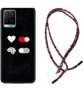 Vivo Y11S Y21S Y20 Y20S Y70 Kılıf Boyun Asklı Rasta Silikon Love Brain 1722
