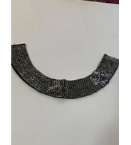 36X6 CM TAŞLI BONCUKLU TASARIM KIYAFET YAKA AKSESUARI APLİK DİKİŞ