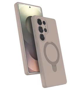 Galaxy S23 Ultra Regal Magsafe Standlı Kapak - Çöl Titanyum