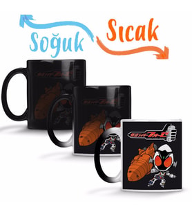 Kamen Rider Fourze 2 Sihirli Kupa Bardak Porselen