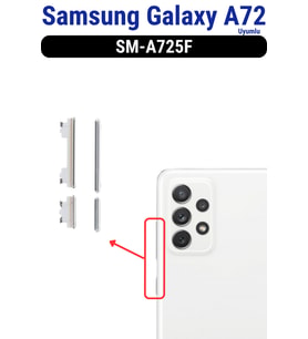 Samsung Galaxy A72 Açma Kapama Ve Yan Ses Tuşu Plastik Düğme SM-A725F Uyumlu